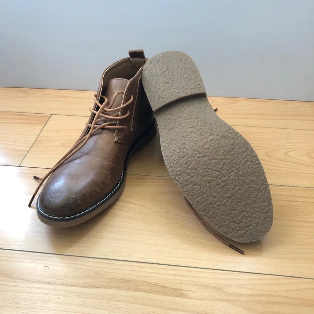 metro charm. Brown lace up booties